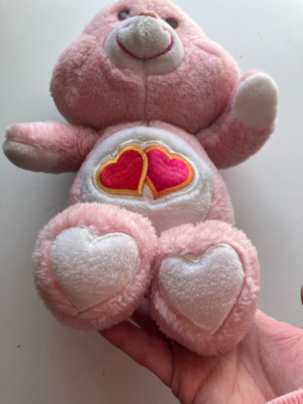 Care Bears Vintage 1983 Love A lot Bear Plush Pink Hearts Kenner Stuffed Toy 13โ - Picture 4 of 9